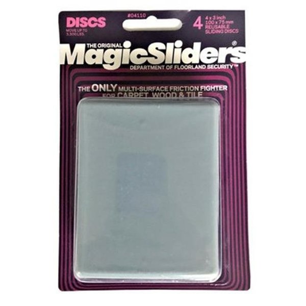 Magic Sliders Magic Sliders 236838 4 x 3 in. Reusable Sliding Disc - Pack of 4 236838
